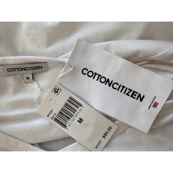New COTTON CITIZEN Women's White Standard V Neck Tee Size M - Picture 7 of 10